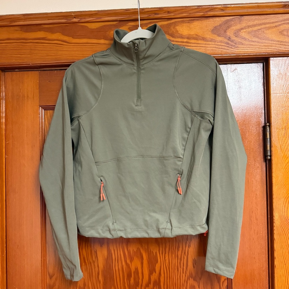 Layer 8 Olive Quarter-Zip Top w/cinching waist - XL